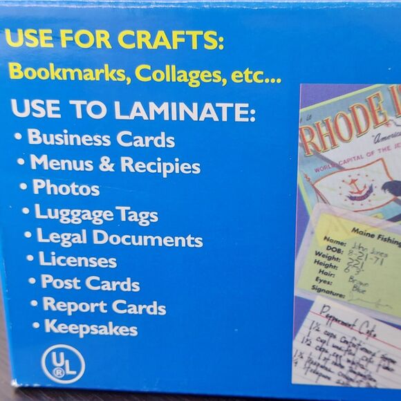 Design Concepts Laminator 4.4" Width Laminating Machine + Twenty 3" x 5" Sheets - Picture 3 of 8